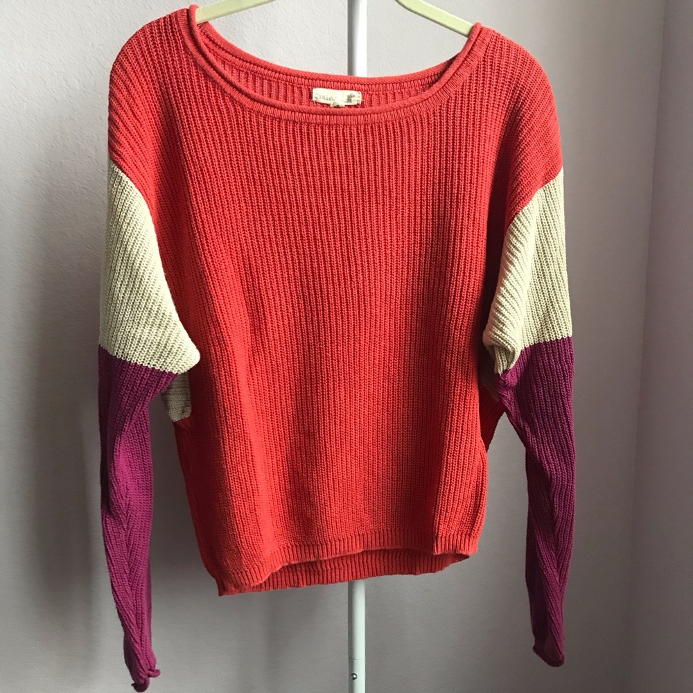 orange sweater